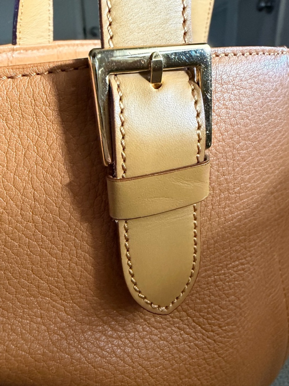 Burberry Tan Leather Tote - Picture 7 of 14